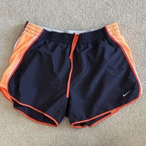 Nike Dark Blue and Orange Running Shorts